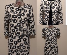 Designer Marc Cain 2 Piece Occasion Outfit, Dress & Matching Jacket