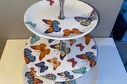 Three Tier Laura Ashley Butterfly Cake Stand