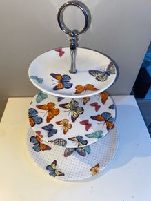 Three Tier Laura Ashley Butterfly Cake Stand