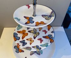Three Tier Laura Ashley Butterfly Cake Stand