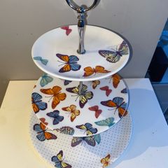 Three Tier Laura Ashley Butterfly Cake Stand