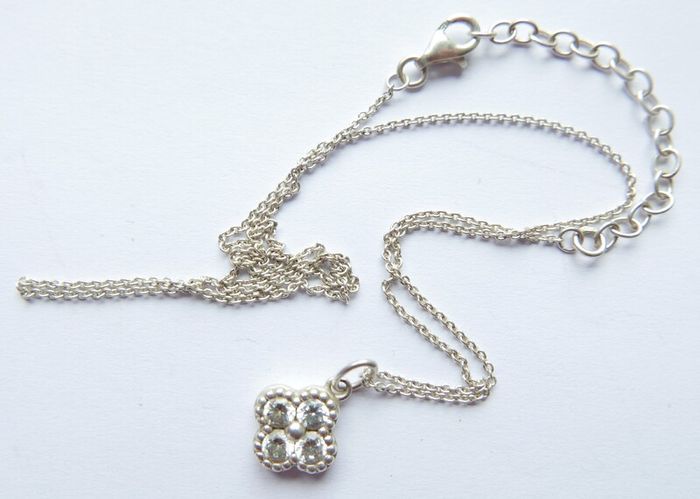 Vintage 925 Sterling Silver Pendant Necklace length 18" - 4g