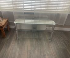beautiful glass tv unit