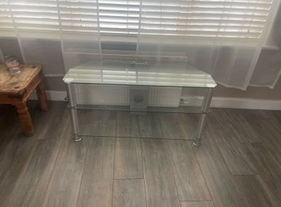 beautiful glass tv unit