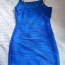 Solid Ruched Cami Bodycon Dress blue size 8UK Image 2