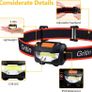 LED Head Torch, [2 Pack] COB Headlamp Super Bright Headlight, Adjustable with 3 Modes, Lightweight for Running, Camping, Fishing (FREE POSTAGE) Image 2