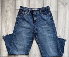 Stradivarius High Waisted Wide Leg Jeans Blue - Size EU 40 / UK 12