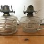 2 Vintage glass oil lamps Image 2
