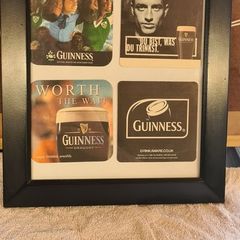 Guinness beer mats frame