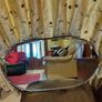 Vintage Art Deco Frameless Oval Bevelled Mirror 69x40cm Image 4