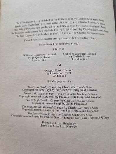 f scott fitzgerald collection