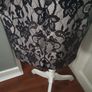Beautiful Fitted Black Lace Look Floral Pencil Skirt (Size 8) Image 6