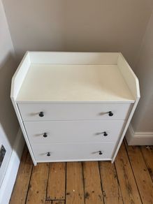 IKEA HAUGA White 3-Drawer Dresser