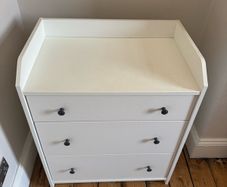 IKEA HAUGA White 3-Drawer Dresser