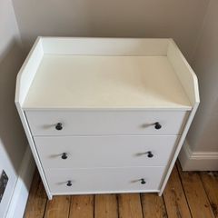 IKEA HAUGA White 3-Drawer Dresser
