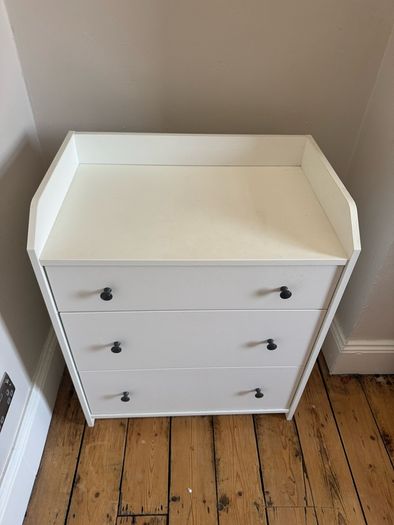 IKEA HAUGA White 3-Drawer Dresser
