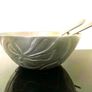 French Art Deco Style Salad Bowl & Servers Image 6