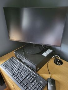 Fujitsu PC with Viewsonic monitor, Fujitsu Keyboard and Mouse