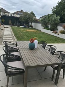 garden table and 6 chairs