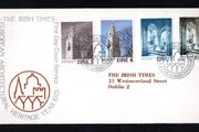 1975 Ireland European Architectural Heritage Year Commemorative Stamp Illustrated The Irish Times Addressed First Day Cover (FDC)