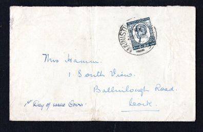 1944 Ireland Centenary of the Death of Brother Edmond Redmond Ignatius Rice (Founder of the Irish Christian Brothers Commemorative Stamp First Day Cover on plain cover with Mainistir Fhear Muighe (Fermoy, Cork) Cancel