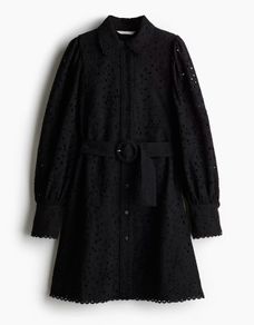 H&M Broderie Shirt Dress - Size XL