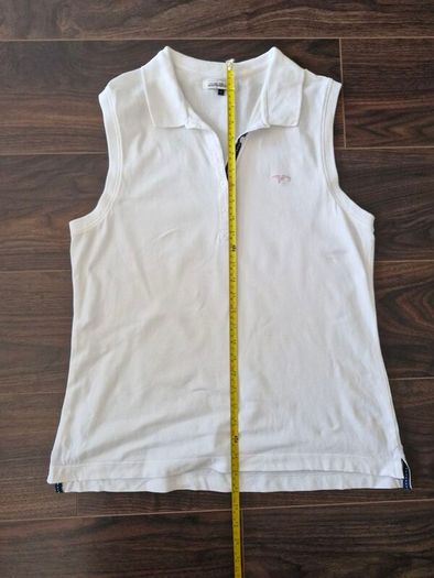KappAhl Hampton Republic Sleeveless polo top white s. L
