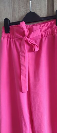 pink set wild leg trousers and top size fits Xs s m