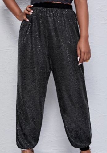 Glitter carrot pants