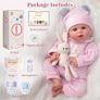 20-Inch Lifelike Reborn Baby Doll with Soft Body Realistic Newborn Girl Silicone Doll with Clothes, Open Eyes, and Play Accessories Gift for Girls Age 3+ Image 3