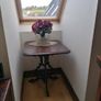 Wooden Table with Cast Iron Base Image 9