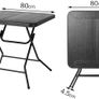 BRAND NEW Folding Table with Steel Frame Legs Wood Grain Foldable Table Outdoor Camping Image 2