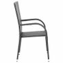 Stackable Outdoor Chairs 2 pcs Poly Rattan Brown Image 4