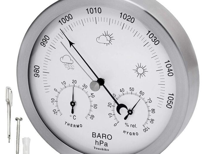 3 in 1  Weather Station for Indoor and Outdoor use, diameter 14 cm