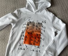 Boys Calvin Klein White Hoodie Size 10