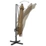 Cantilever Umbrella with Pole and LED Lights Taupe 300 cm Image 8