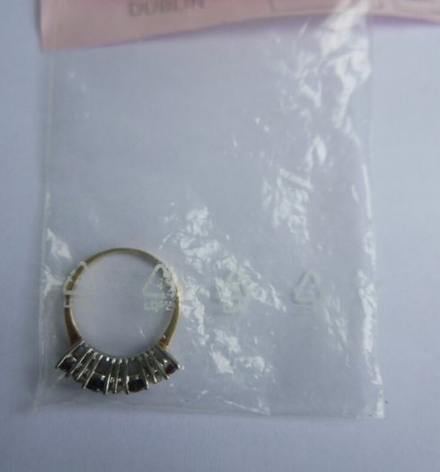 Vintage14K Gold 585 Ring With  Diamonds and Rubies Ring size P1/2 - 2,9g