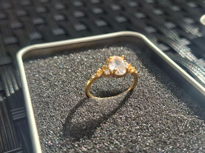 Beautiful Gold-plated S925 Sterling Silver Ring