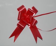 Red Pull Christmas Gift Bows X 2