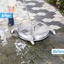 Washer Surface Cleaner,4000PSI Patio Cleaner Attachment with 4 Wheels, Stainless Steel Housing,Power Washer Rotary Brush with 2 Extension Wands and 1/4" Quick Connector for Outdoor/Patio Image 4