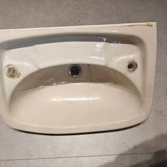 cream vintage sink basin