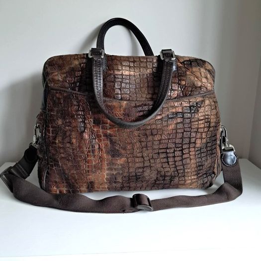 Vintage Orciani Duffel / Travel Bag / Medium Size Overnight Bag / Large Shoulder Purse.