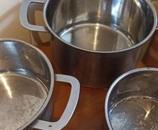 Set of Stainless Steel Saucepans