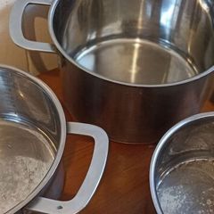 Set of Stainless Steel Saucepans