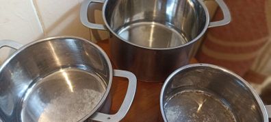 Set of Stainless Steel Saucepans