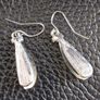 Earrings  - pale green hue / cream Image 3