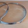 x2 drum hoops chrome over steel triple flange 14 inch 6 lug Image 5