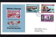 1971 Guernsey High Value Definitive Stamps for decimal Currency First Day Cover (FDC)