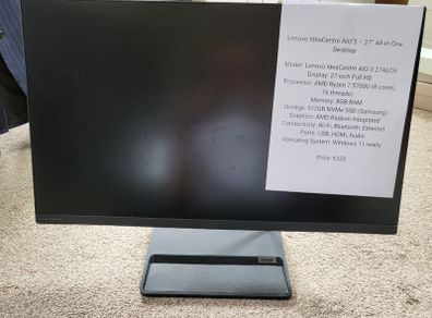 Lenovo IdeaCentre Ryzen 7 AIO 27 Desktop PC SSD Windows 11