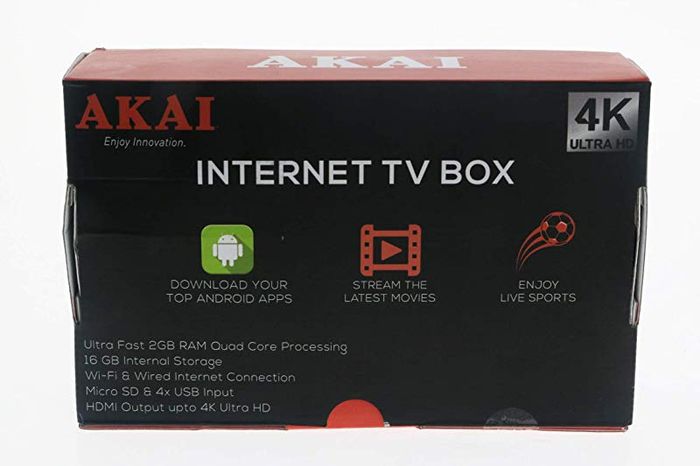 New Akai Internet Home TV Box Android 6.0 Quad-Core CPU Wi-Fi Kodi Play #1112